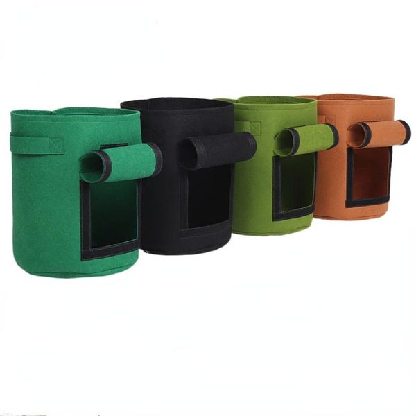 

planters & pots planter bag thickened non-woven planting black round nutritious felt potato bucket grow bags for plants garden