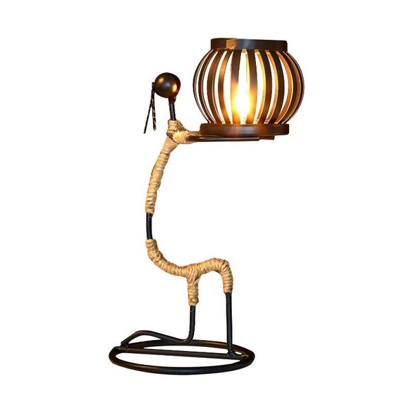

candle holders nordic metal abstract character candlestick table center handmade figurines home wedding decoration art gift