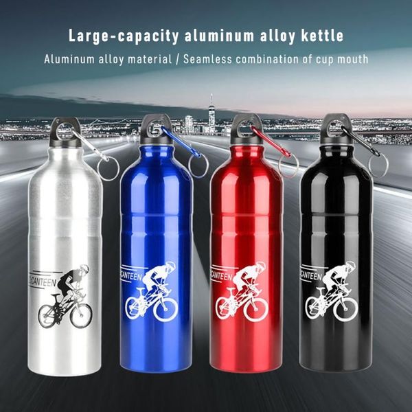 

water bottles & cages large capacity outdoor buckle bottle aluminum alloy bike camping 750ml bicycle sports drinking kettle vacuum insulated