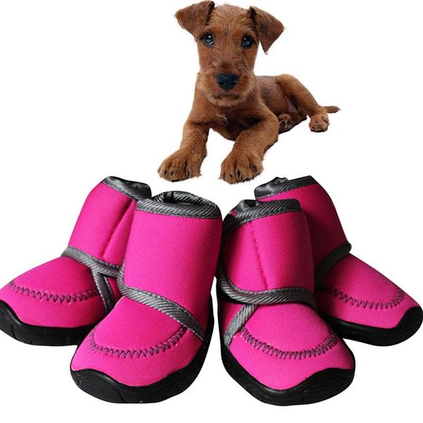 

dog apparel pet shoes winter super warm dog's boots 4pcs/set cotton anti slip for dogs chihuahua teddy waterproof snow