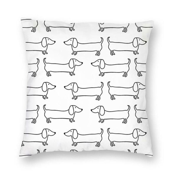 

cushion/decorative pillow custom kawaii dachshund square case home decorative 3d double side printing wiener sausage dog cushion cover for s