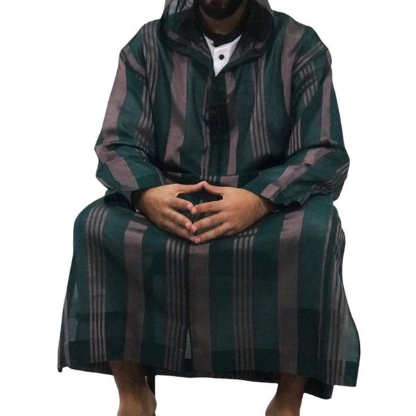 

men's hoodies & sweatshirts 2021 muslim hooded robe dashiki long striped spliced shirt autumn fashion casual hoodie shirts african men, Black
