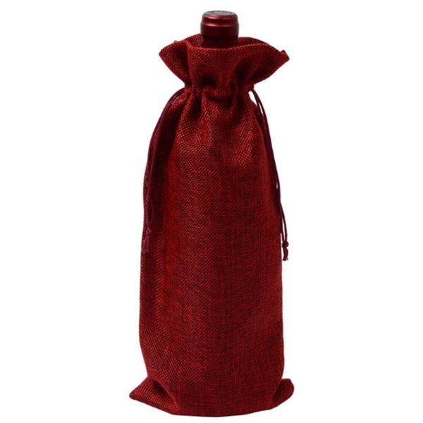 

hanging baskets big deal 12pcs durable wine bags non-woven fabric linen red bottle glass bag travel pouch gift weddings reusable p