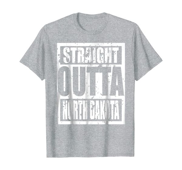 

straight outta north dakota tshirt funny gift, White;black