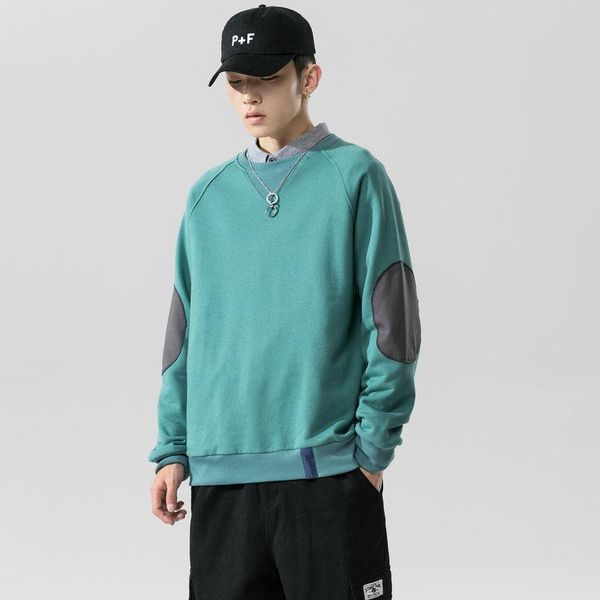 

men's hoodies & sweatshirts sweatshirt spring 2021 korean round neck ins hedging loose tide brand casual wear, Black