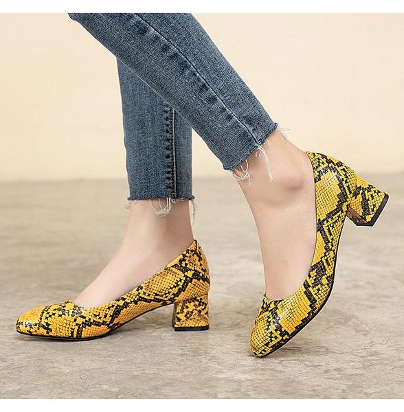 

dress shoes european and american fashion set foot square head simple thin high heel temperament type ins women's single, Black