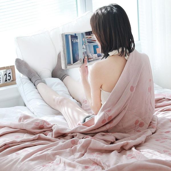 

blankets modal and cotton living room cherry toweling coverlet travel breathable chic large throw blanket nap sofa cover
