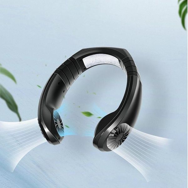 

electric fans hanging neck fan portable usb mini air cooler mechanical low noise refrigeration endurance adjust angle