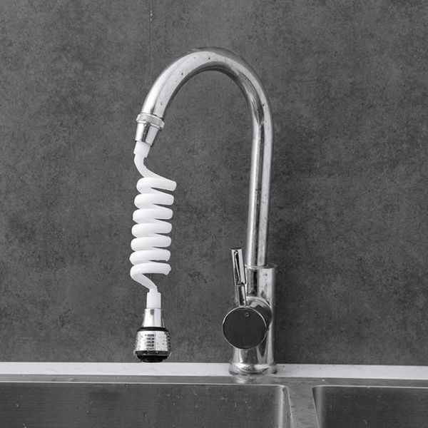 

kitchen faucets nozzle 360 flexible rotatable sprayer filter for (white)