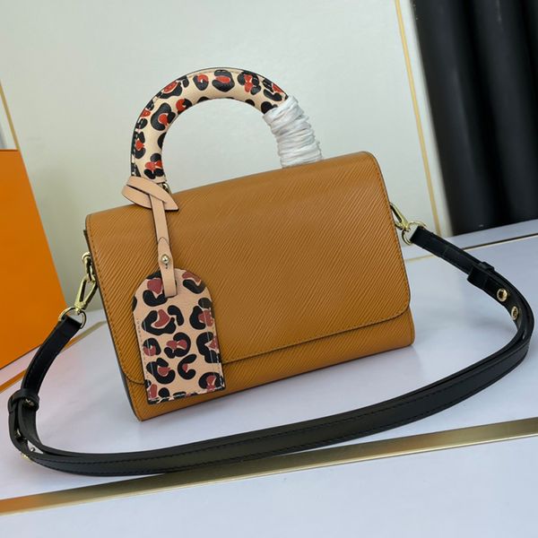 

2021 cross span bag women's luxury designer handbag fashion cross grain leather girl shoulder bag tramp purse