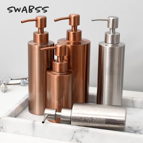 

liquid soap dispenser stainless steel lotion bottle large capacity hand sanitizer press portable refillable bottles home