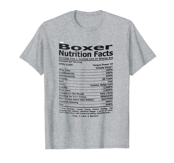 

Boxer Dog Owners Nutrition Type Font T Shirts, Mainly pictures