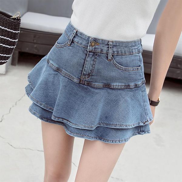 

skirts retro denim shorts y2k 90s skirt women summer streetwear ladies short jeans casual all match elastic ball gown female, Black