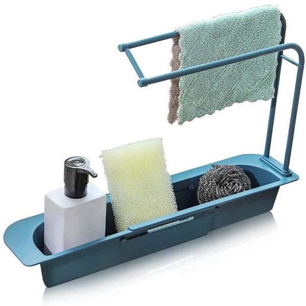 

kitchen storage & organization sink organizer dish drainer for soap towel rack home supplies accessories adjustable shelf storag
