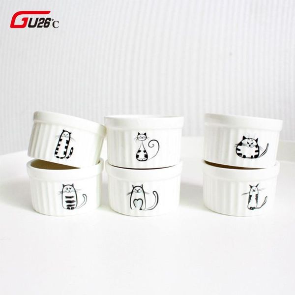 

dishes & plates cute cat ceramic cake pudding plate shu fulei baked bowl sauce dish seasoning novelty