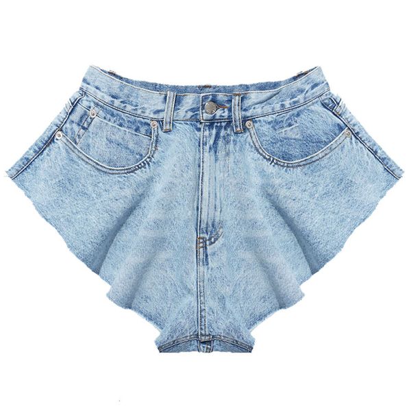 

seebeautiful lace-up mid waist pockets zipper loose mini denim shorts women fashion 2021 summer autumn w435, White;black