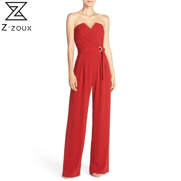 

women jumpsuit sleeveless off shoulder rompers womens red vintage long party 210524, Black;white