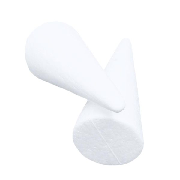 

party decoration 10pcs 18.5cm white solid foam diy cone children handmade craft accessories for home christmas