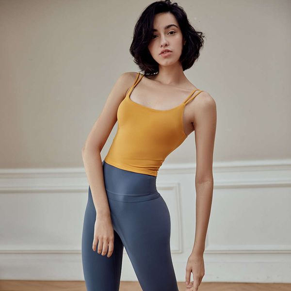 

sports underwear women's shockproof running gathered with chest cushion vest type wearable bra back yoga fitness bra, Gray