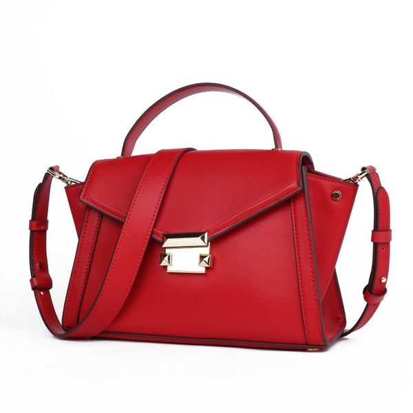 

evening bags genuine leather handbags women's fashion all-match first layer cowhide messenger bag ladies shoulder