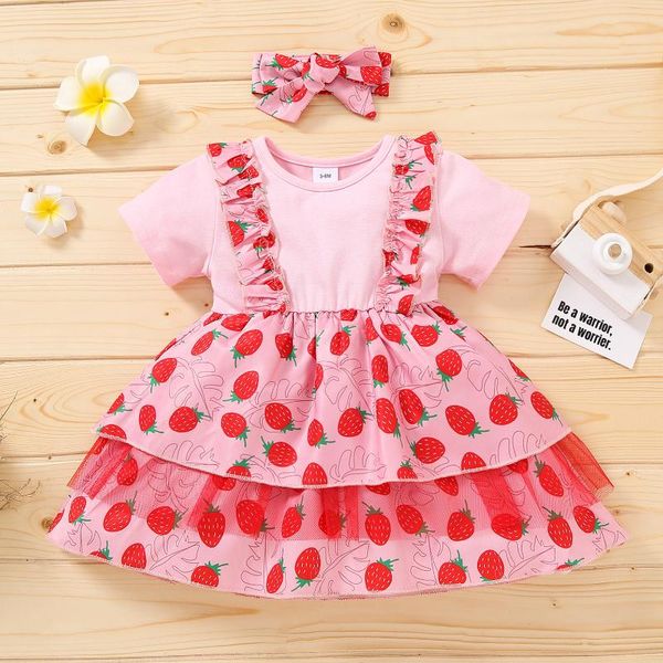 

girl's dresses baby girl dress, Red;yellow