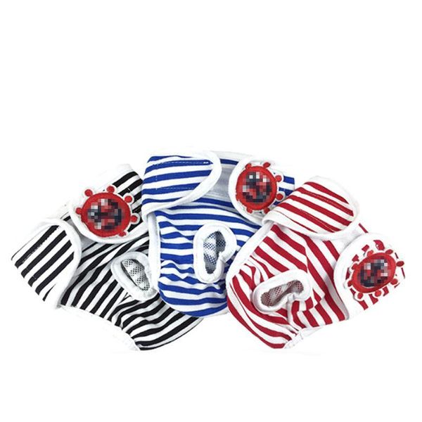 

dog apparel pet safety pants adjustable stripe pattern menstruation diaper sanitary physiological for female