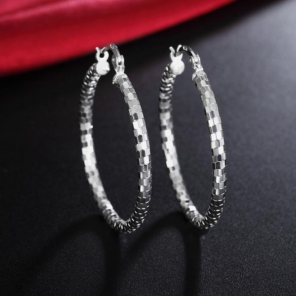 

hoop & huggie 925 sterling silver earrings corrugated round for women charm jewelry wedding gifts, Golden;silver