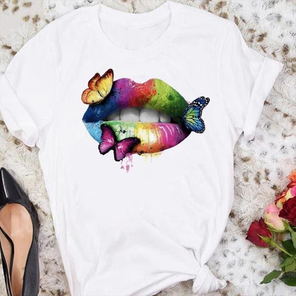 

and women cartoon butterfly ladies men watercolor summer female tshirts fashion clothes t lady print tee shirt, White;black