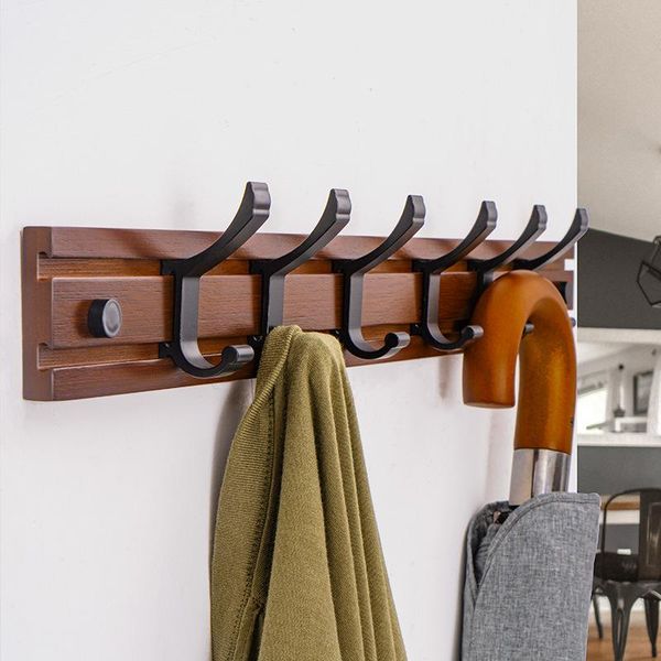 

hangers & racks adjustable bamboo coat rack clothes hanger hooks bedroom furniture living room closet hat wall hook