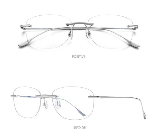 

titanium alloy rimless eyewear vintage women prescription lens optical frame ultralight anti-fatgiue reading eyeglasses men, White;black