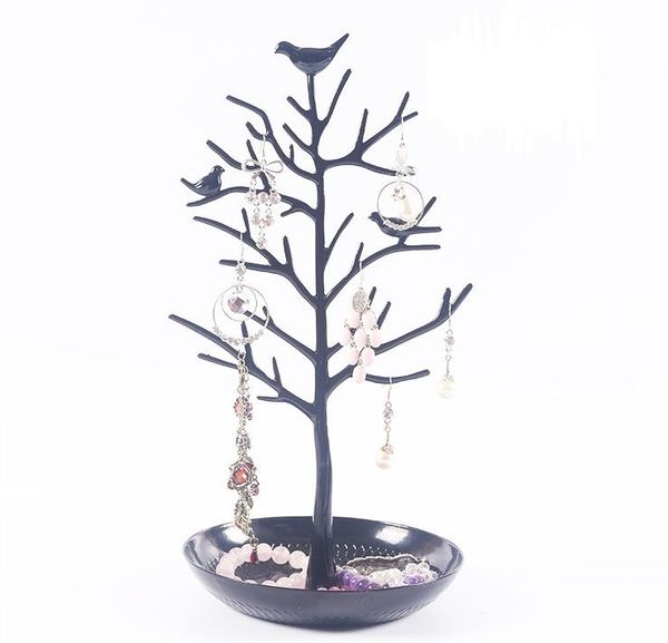 30 pezzi espositore per gioielli cremagliera albero supporto per uccelli collana in ferro supporto per orecchini braccialetto organizzatore di moda 4 colori SN5160