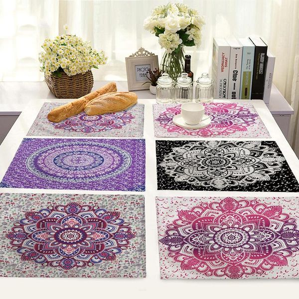 

table napkin creativity datura life 4 pieces set kitchen mats cotton linen pattern decorative placemats
