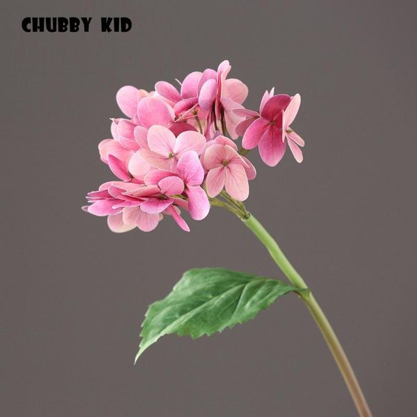 

decorative flowers & wreaths 12pcs/lot wholesale 3d high simulation real touch silk hydrangeas artificial fake hydrangea wedding