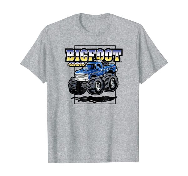

bigfoot 4x4x4 cartoon truck t-shirt (color options 2), White;black