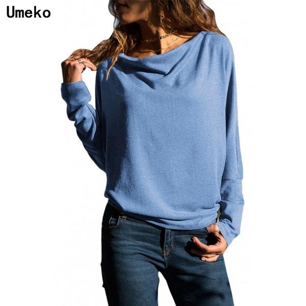 

women's hoodies & sweatshirts umeko long sleeve loose pile collar pullovers women 2021 fall and winter solid simple high street clothe, Black