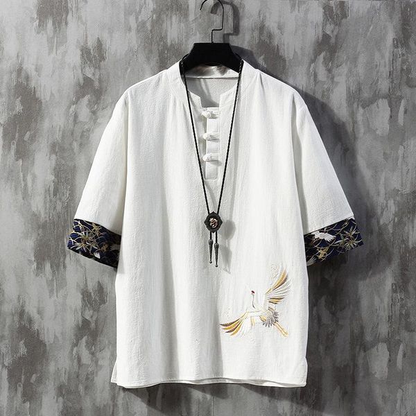 

men's t-shirts 2021 summer chinese fashion brand ins casual t-shirt comfortable loose personality all-match, White;black