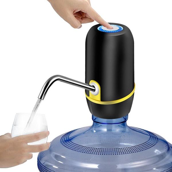 

water dispenser black usb wireless smart electric pump bottle portable beverage suction automatic for home travel