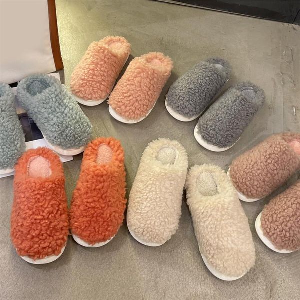 

slippers 2021 fashion home winter shoes for women basic 3cm heel 6 colors size 36-41, Black