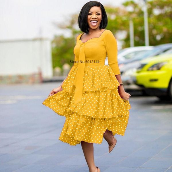 

ethnic clothing s-3xl plus size women african ball gown dresses 2021 spring autumn midi dress ladies casual vestidos beach party robe femme, Red