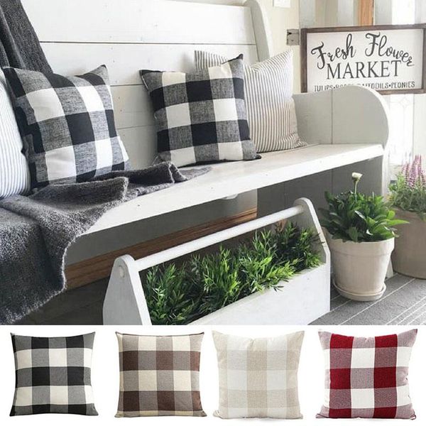 

cushion/decorative pillow cushion cover black plaid decorative pillows nordic home decoration throw living room decor