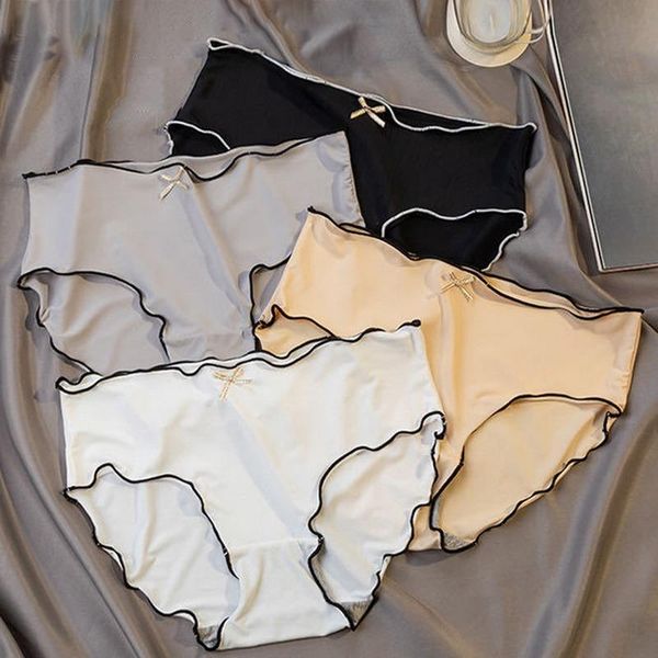 

women's panties heflashor 2021 cotton for women underwear panty lingerie loving heart cute briefs low-rise female, Black;pink