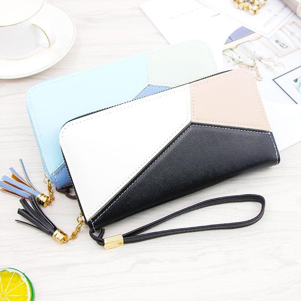 

wallets women long clutch wallet large capacity female purse lady purses phone pocket card holder, Red;black