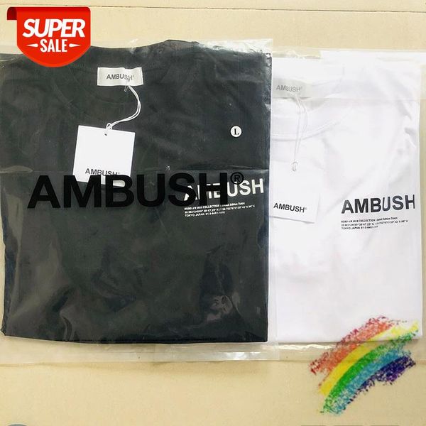 

2020ss ambush t-shirt women men 1:1 summer style hip hop ambush cotton t shirt short sleeve tees #qv8i, White;black