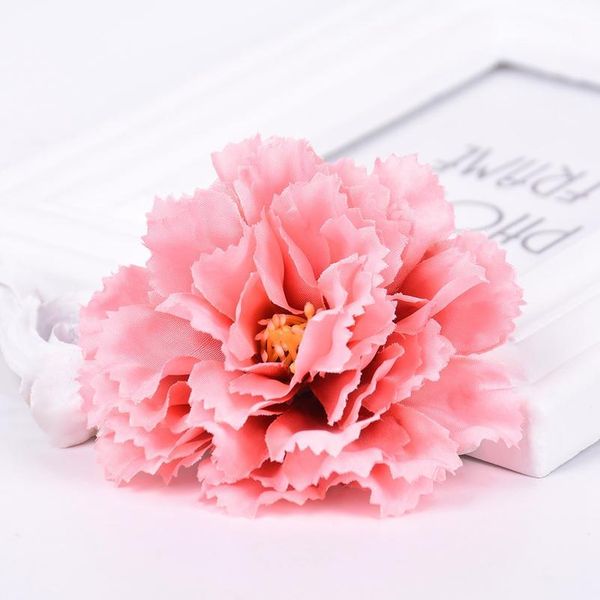 

5pcs artificial flower 9cm silk carnation for wedding home decoration diy craft fake flower wreath gift scrapbooking acc jllnyd