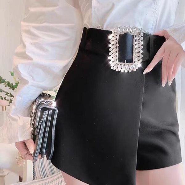 

shesmoda rhinestones diamonds suit fabric spring summer womens a line mini shorts skirts drop shipping good quality, White;black