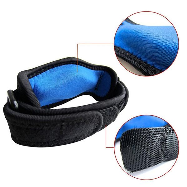 

elbow & knee pads sports fitness tennis brace strap tendonitis golfers gel band golf pain relief support, Black;gray