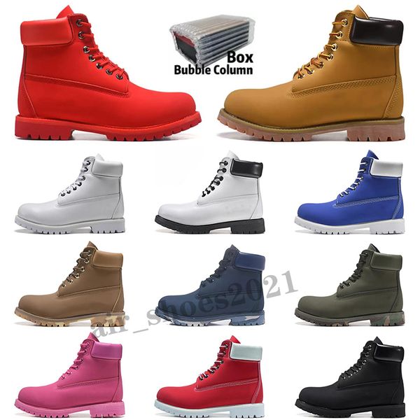 

men boots designer mens womens shoes ankle winter for cowboy classic woman yellow beef tendon bottom platform hiking work motorcycle boot bo, White;red
