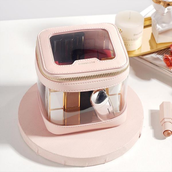 

tpu clear makeup case cosmetic bag design lipstick storage organizer zippers