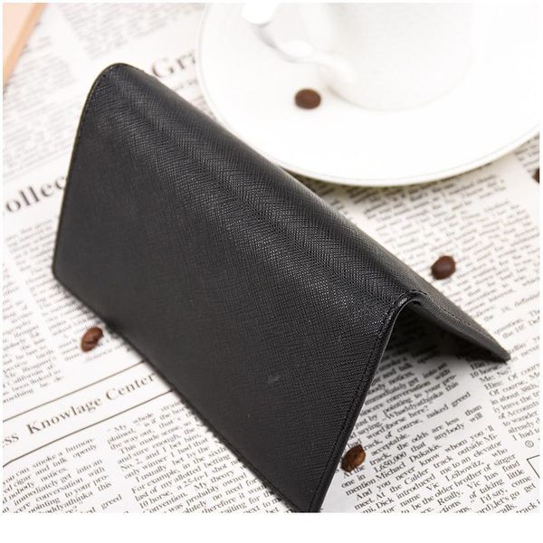 

bycobecy men and women ultra-thin simple rfid card holder multi-card slot pu leather driver license travel passport hold jllgrk