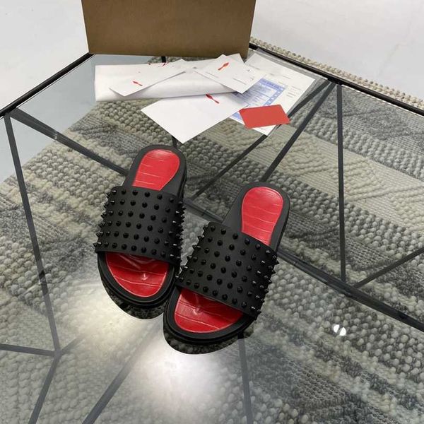 

paris mens womens summer slippers sandals beach slide home slippers black white flat jnvhjff sliders stud spike rubber shoes pattern sandal